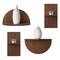 American Art Decor Half Circles Meet Right Angles 4-Piece Shelf Set - 10" x 5.5", 6.25" x 11.75"